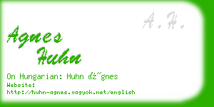 agnes huhn business card